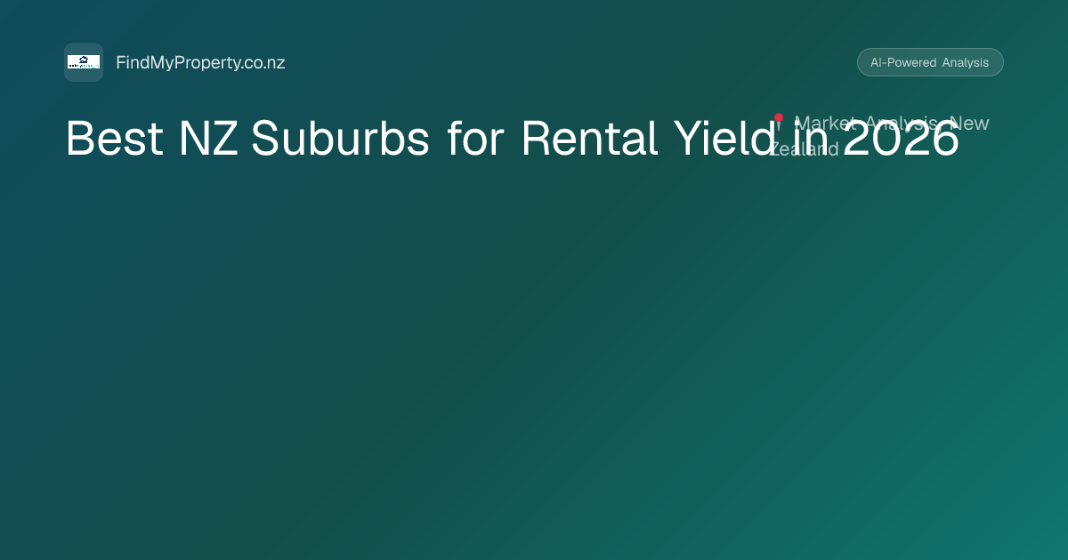 Best NZ Suburbs for Rental Yield in 2026 | FindMyProperty.co.nz